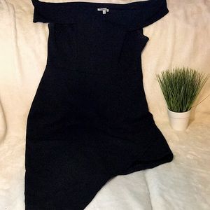 Asymmetric Hem Little Black Dress